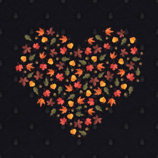 Autumn leaves heart by PrintablesPassions